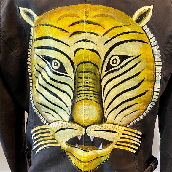 RARE "Ruehl 925" Hand Painted Vintage Field Jacket - Picture 4 of 11